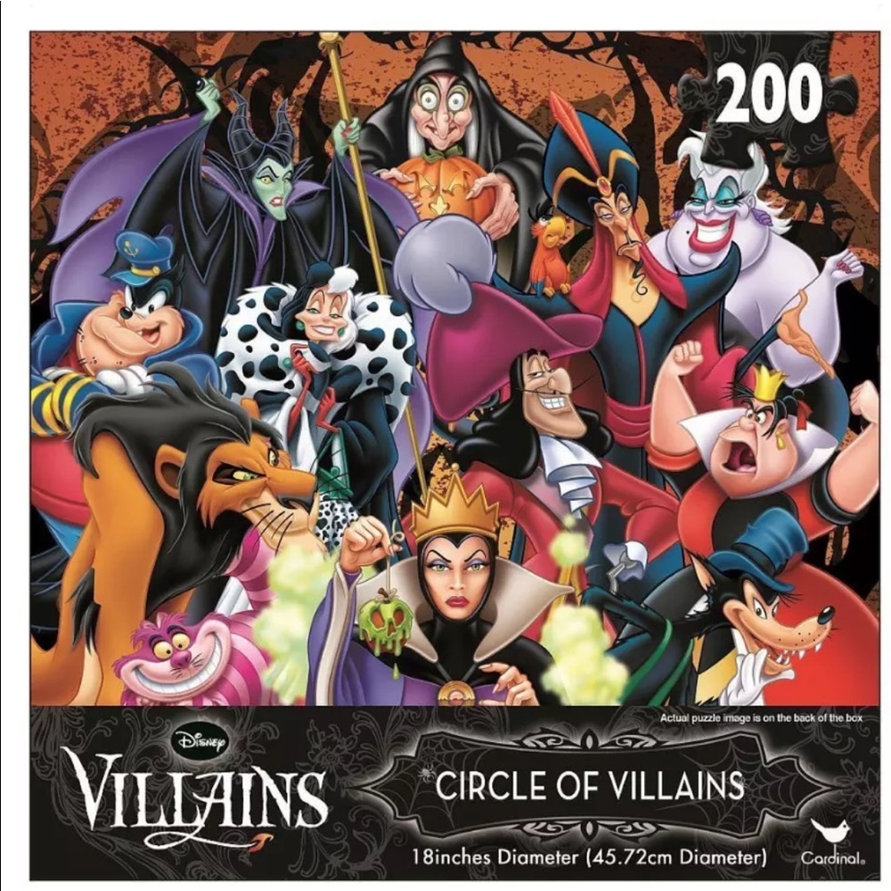 Disney Circle of Villains Circular 18” Diameter